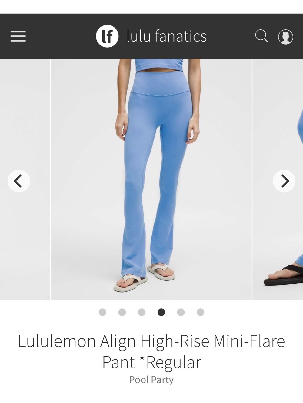 NWT Lululemon Align High-Rise Mini-Flare Pant Sz 10 Regular Pool Party Blue